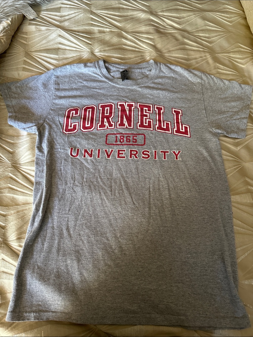Russell Athletic Gray T‑Shirt with Red Cornell Logo